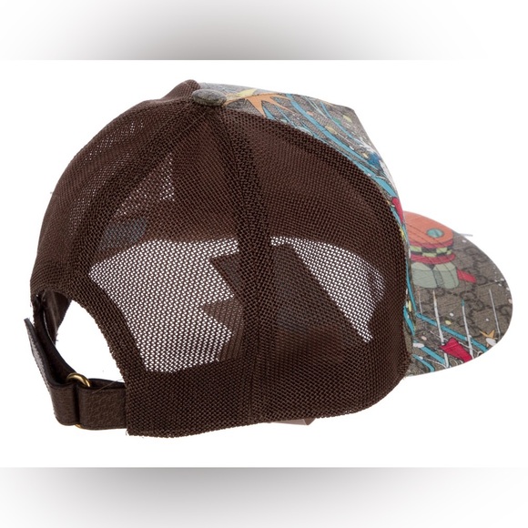 GUCCI x DONALD DUCK GG SIGNATURE MONOGRAM TRUCKER BASEBALL HAT SZ M / 58 RARE - Picture 4 of 11